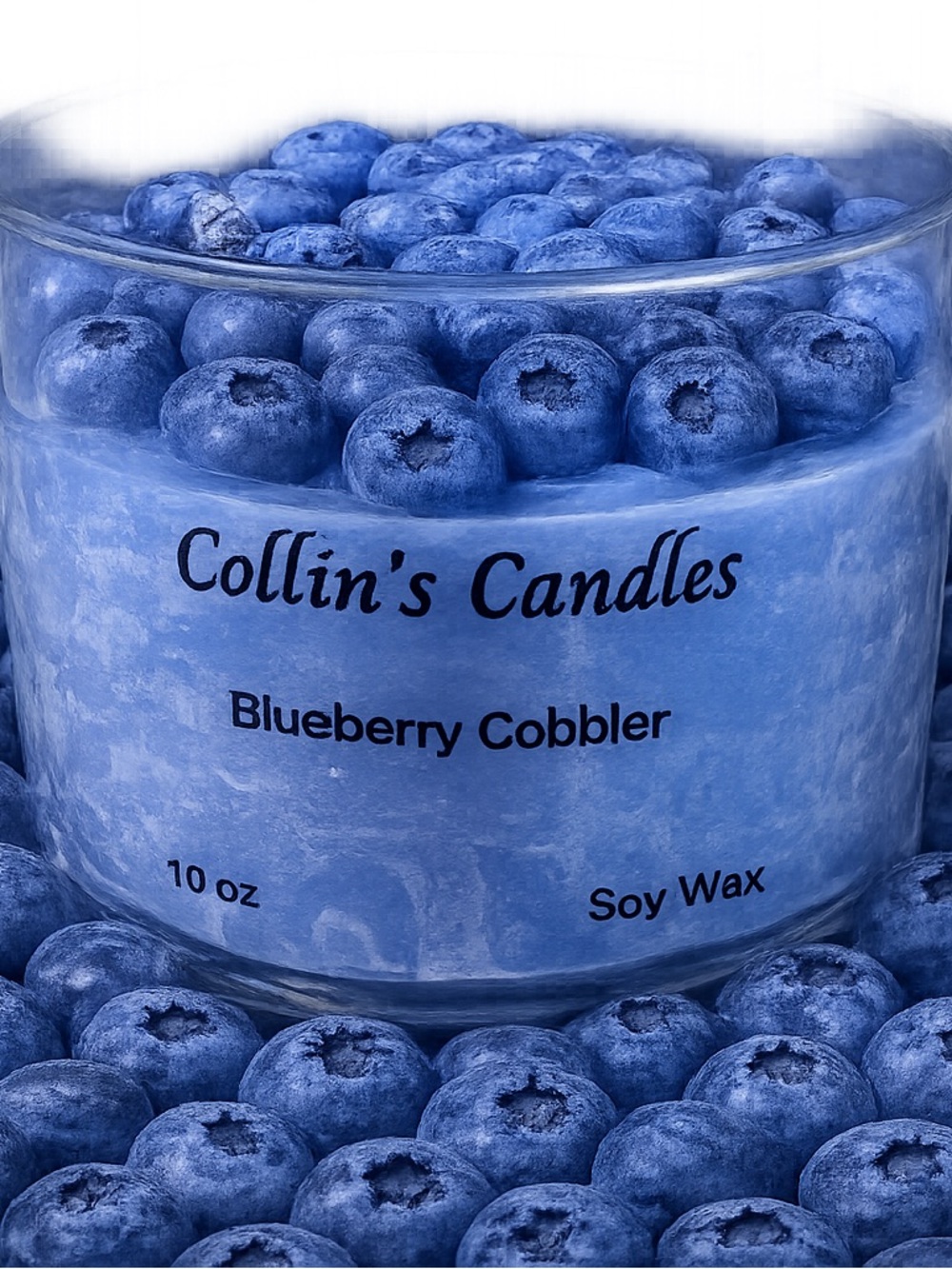 Blueberry Cobbler Soy Wax Candle - Blue